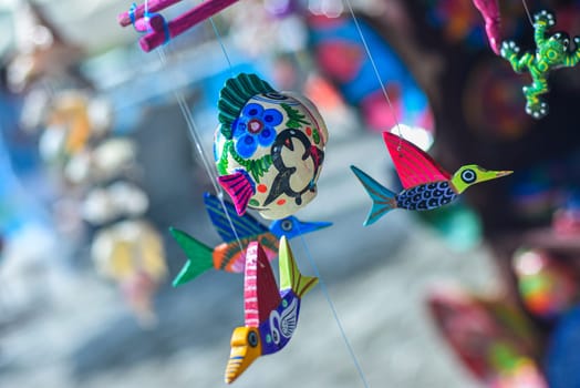 Souvenir Caribbean Fish Dream Catcher, image with selective focus