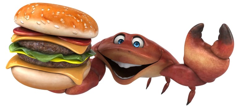 Fun crab - 3D Illustration