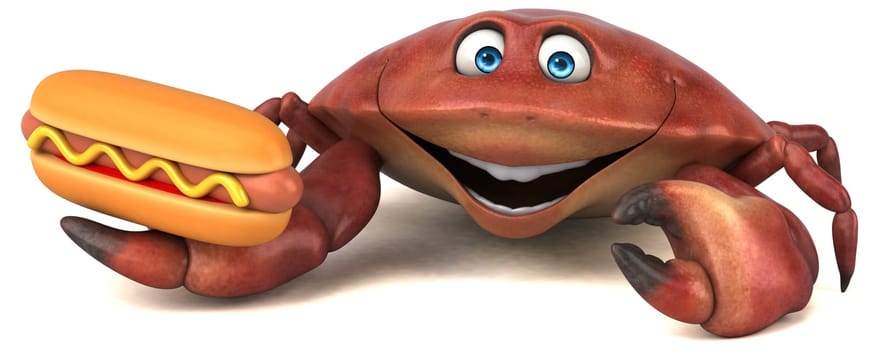 Fun crab - 3D Illustration