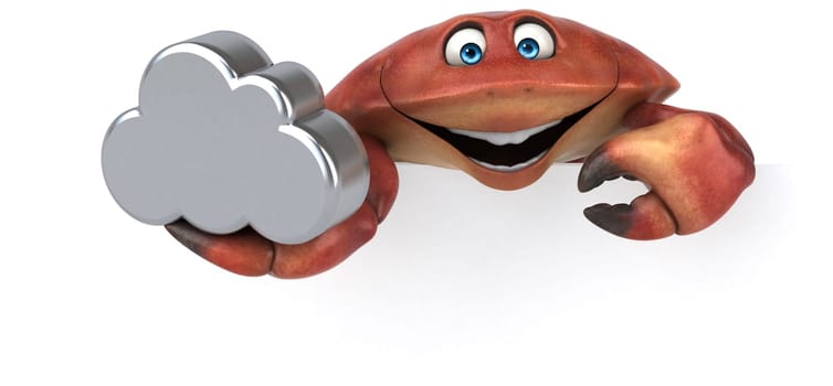 Fun crab - 3D Illustration