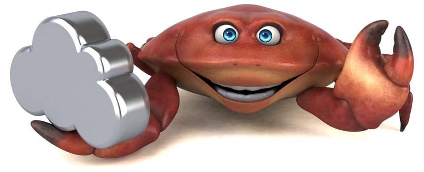 Fun crab - 3D Illustration