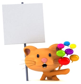 Fun cat - 3D Illustration