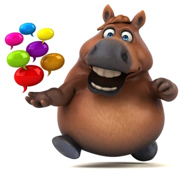 Fun horse - 3D Illustration