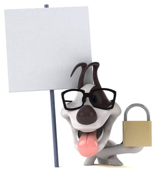 Fun dog - 3D Illustration