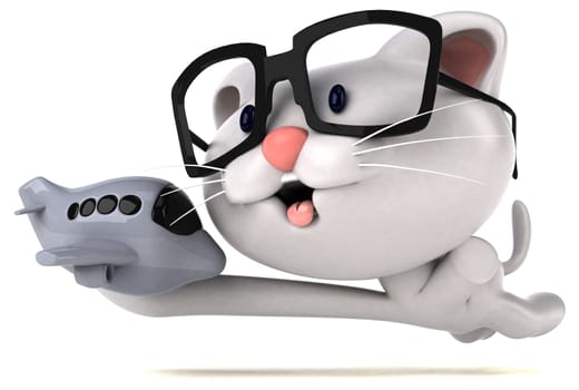 Fun cat - 3D Illustration