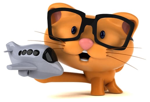 Fun cat - 3D Illustration