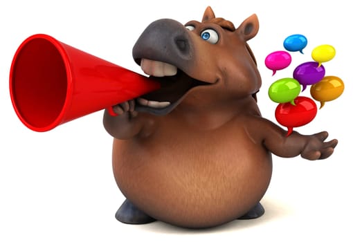 Fun horse - 3D Illustration