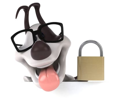 Fun dog - 3D Illustration