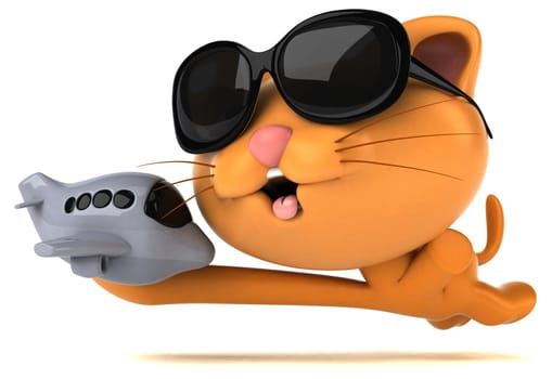 Fun cat - 3D Illustration