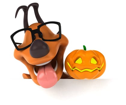 Fun dog - 3D Illustration