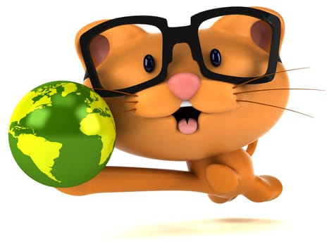 Fun cat - 3D Illustration