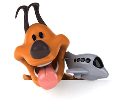 Fun dog - 3D Illustration