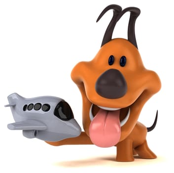 Fun dog - 3D Illustration