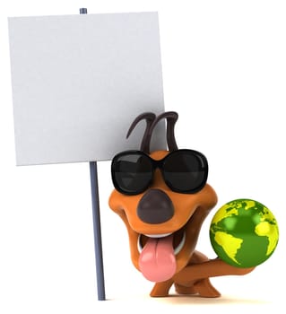 Fun dog - 3D Illustration