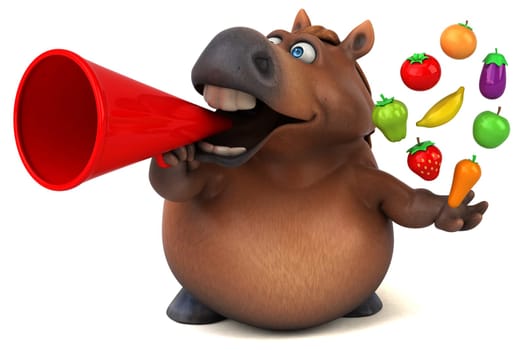 Fun horse - 3D Illustration