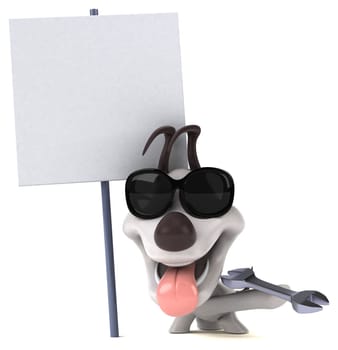 Fun dog - 3D Illustration