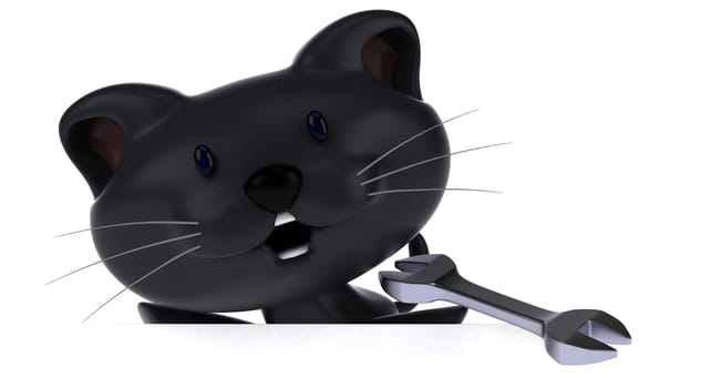 Fun cat - 3D Illustration