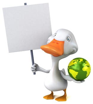 Fun duck - 3D Illustration