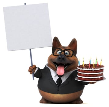 Fun dog - 3D Illustration
