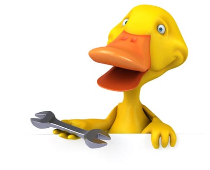 Fun duck - 3D Illustration