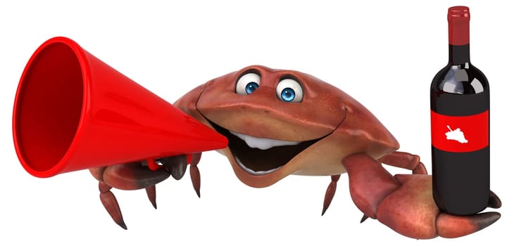 Fun crab - 3D Illustration