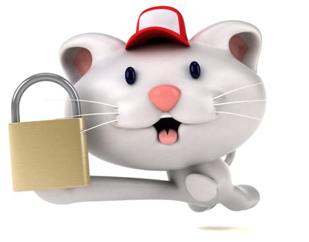 Fun cat - 3D Illustration