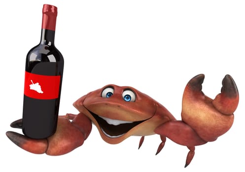 Fun crab - 3D Illustration