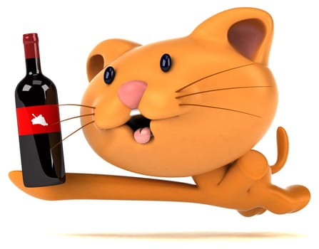 Fun cat - 3D Illustration