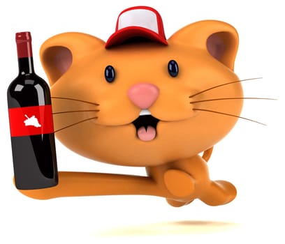 Fun cat - 3D Illustration