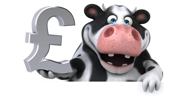 Fun cow - 3D Illustration
