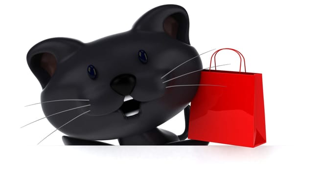 Fun cat - 3D Illustration