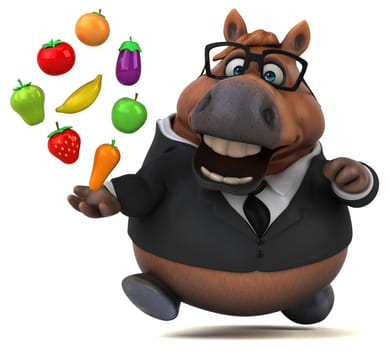 Fun horse - 3D Illustration