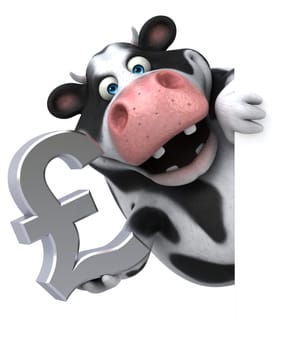 Fun cow - 3D Illustration