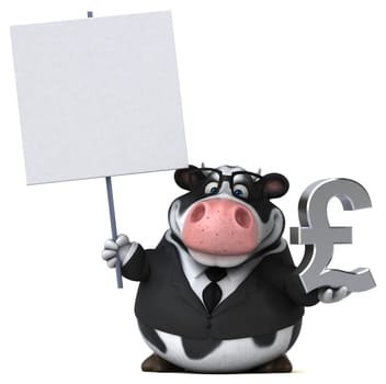 Fun cow - 3D Illustration