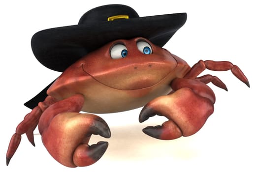 Fun crab - 3D Illustration