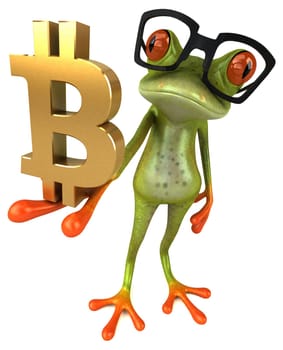 Fun frog - 3D Illustration