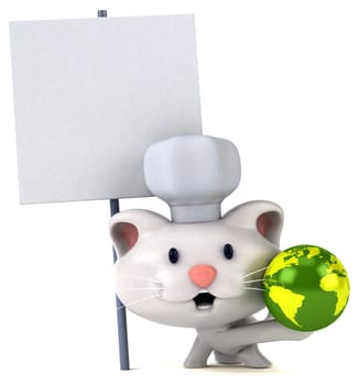 Fun cat - 3D Illustration