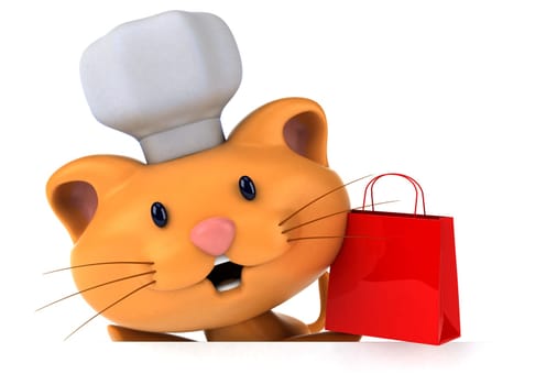 Fun cat - 3D Illustration