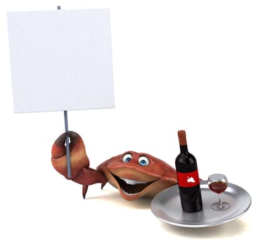 Fun crab - 3D Illustration
