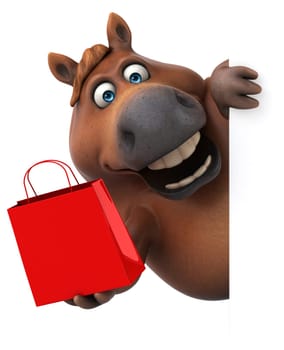 Fun horse - 3D Illustration