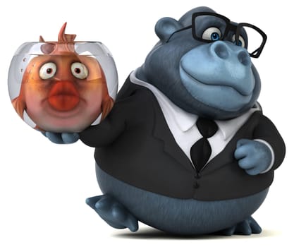 Fun gorilla - 3D Illustration