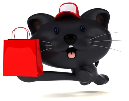 Fun cat - 3D Illustration