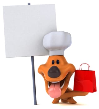 Fun dog - 3D Illustration