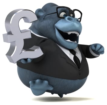 Fun gorilla - 3D Illustration