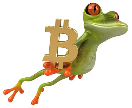 Fun frog - 3D Illustration
