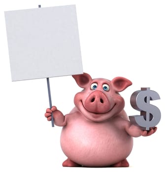 Fun pig - 3D Illustration