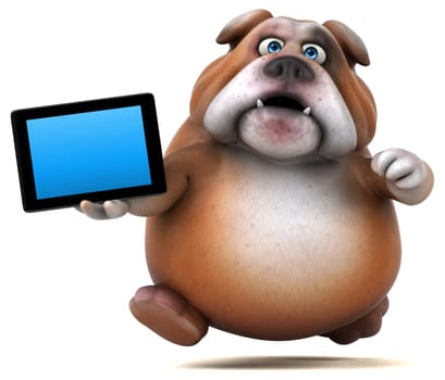 Fun bulldog - 3D Illustration