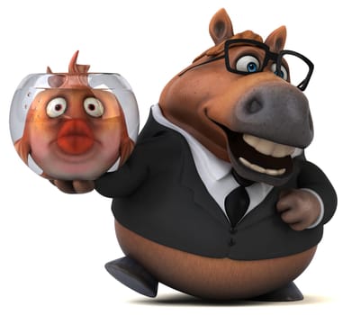 Fun horse - 3D Illustration