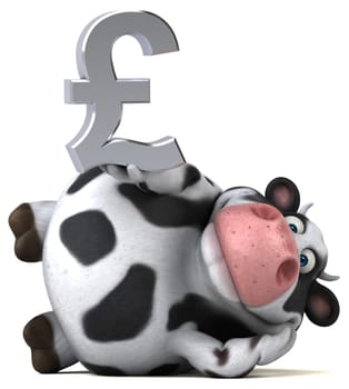 Fun cow - 3D Illustration