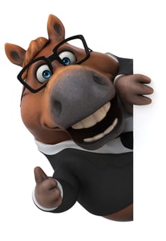 Fun horse - 3D Illustration